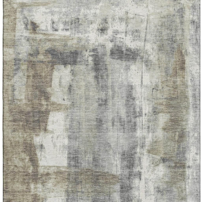 10' X 14' Abstract Washable Area Rug With UV Protection (719274) - Beige / Gray / Ivory