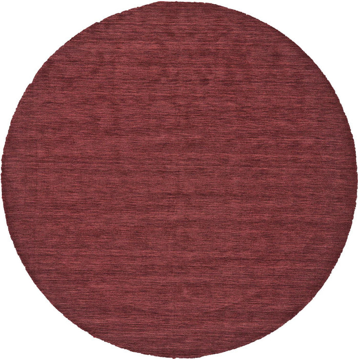 10' Round Wool Hand Woven Area Rug - Red