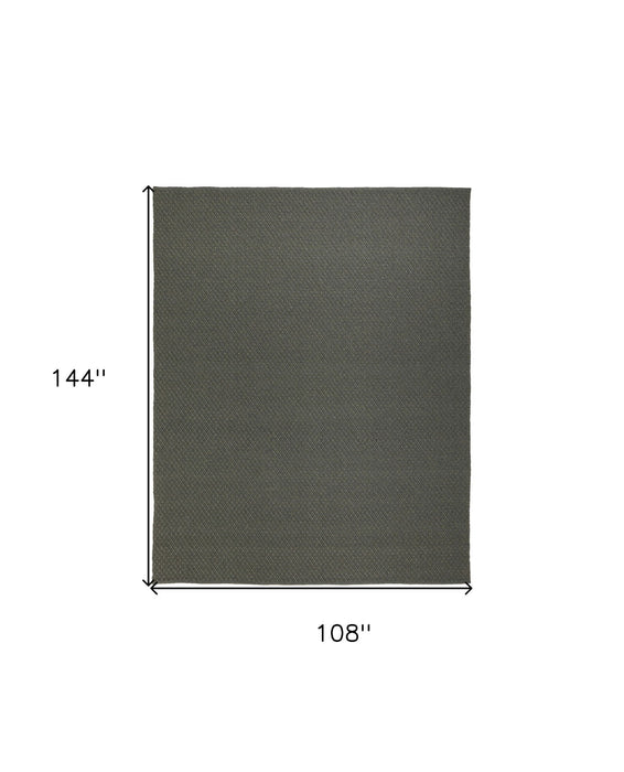 9' x 12' Hand Woven Polypropylene Area Rug - Green