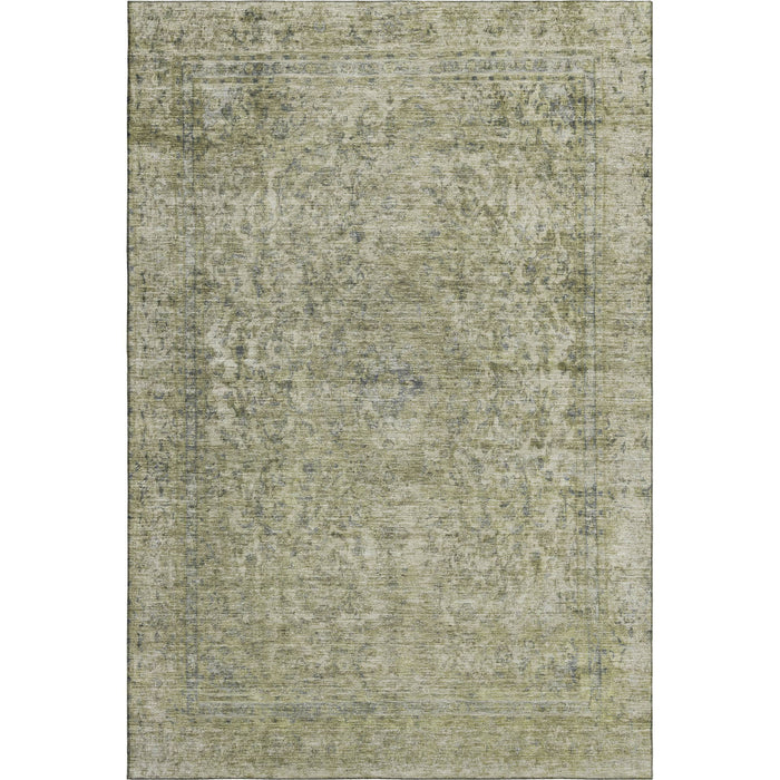 10' X 14' Oriental Washable Area Rug With UV Protection (695864) - Sage / Gray