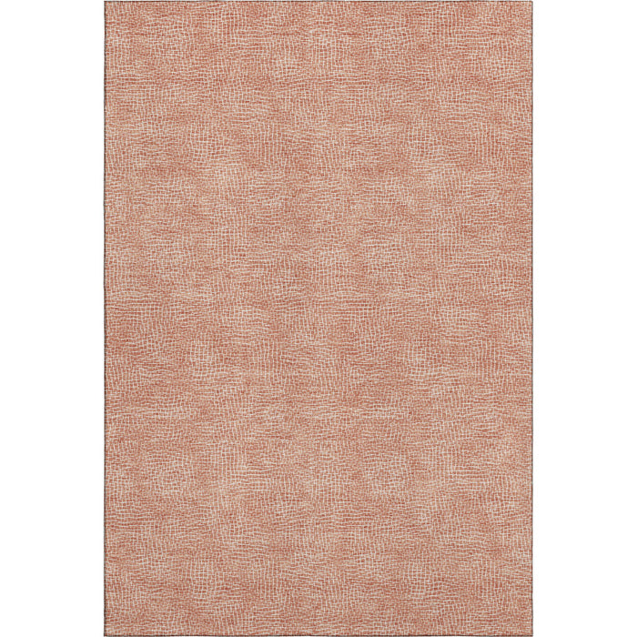 10' X 14' Geometric Washable Area Rug With UV Protection (682841) - Copper / Ivory