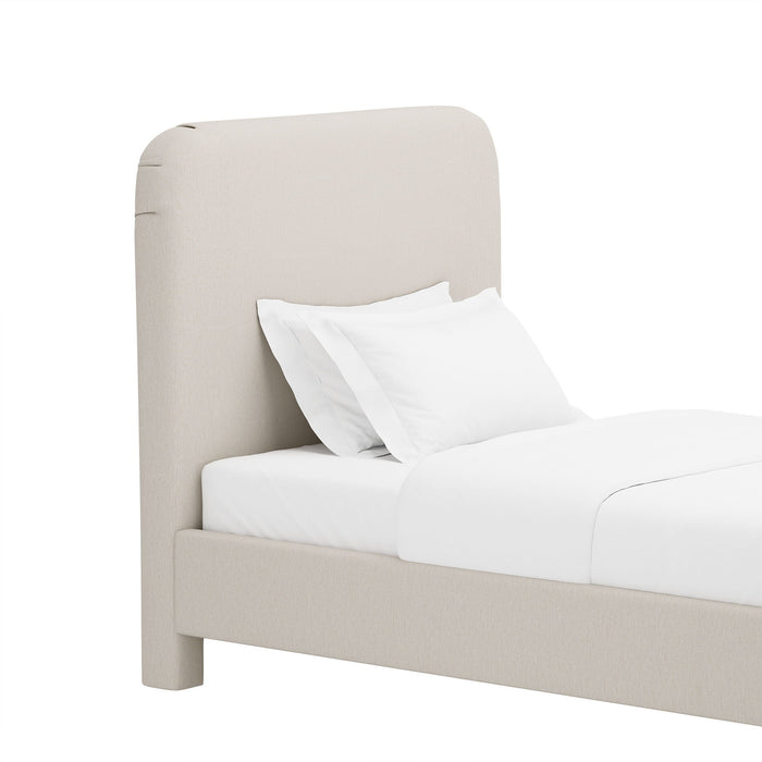 Layton - Rounded Corner Upholstered Bed