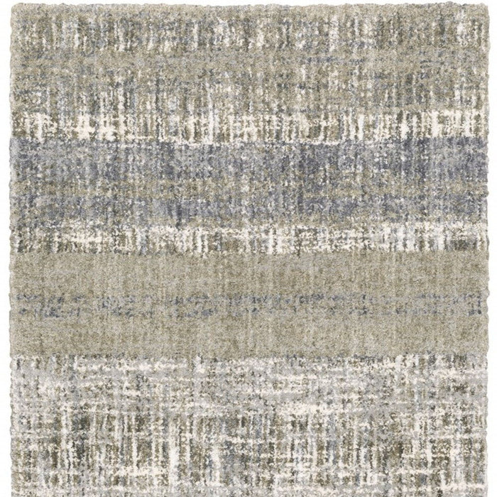 5' x 8' Abstract Lines Area Rug - Gray And Ivory