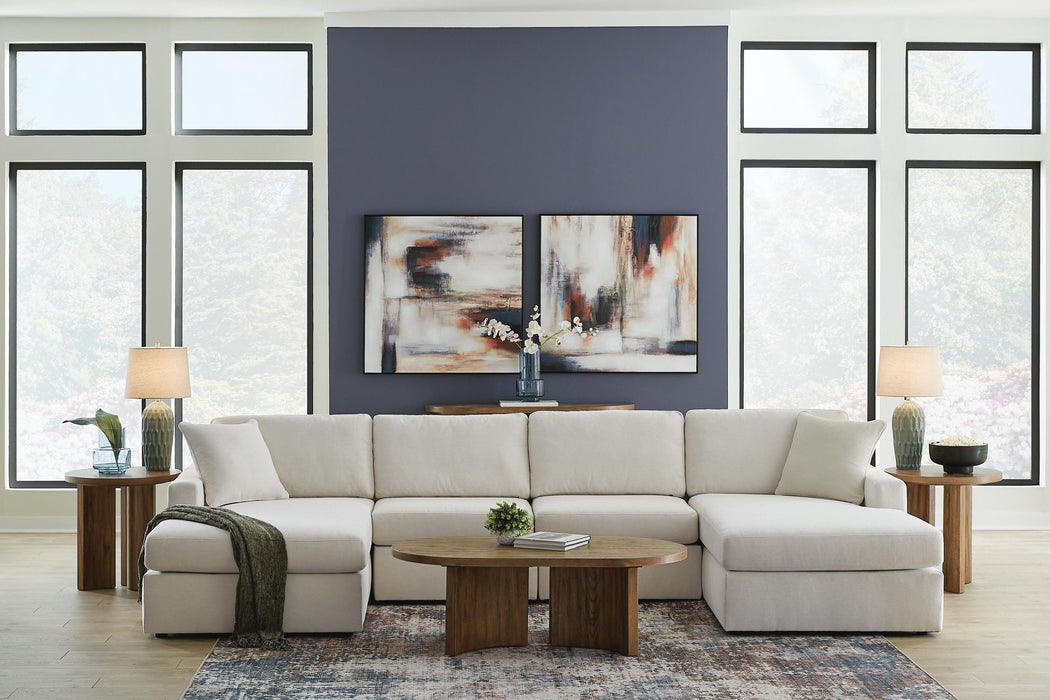 Signature Design by Ashley Modmax Oyster stationary sectional sofa with plush cushions and modern design.