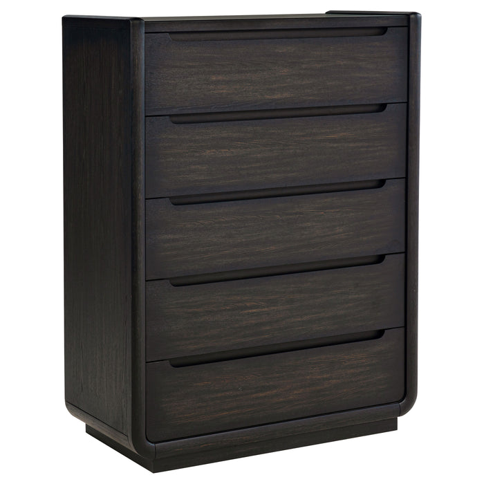 Leandro 5-piece California King Bedroom Set Burnished Black