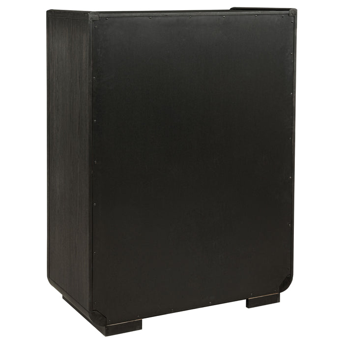 Leandro 5-piece California King Bedroom Set Burnished Black