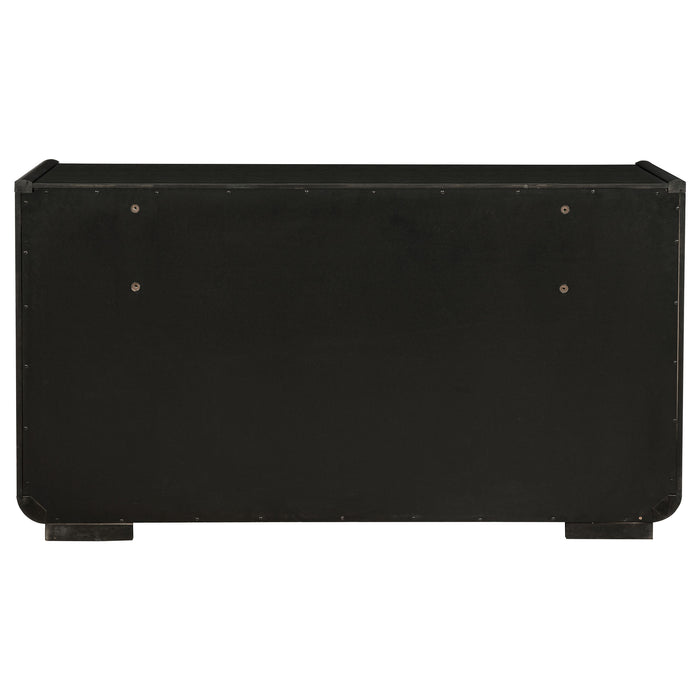 Leandro 8-drawer Bedroom Dresser Cabinet Burnished Black