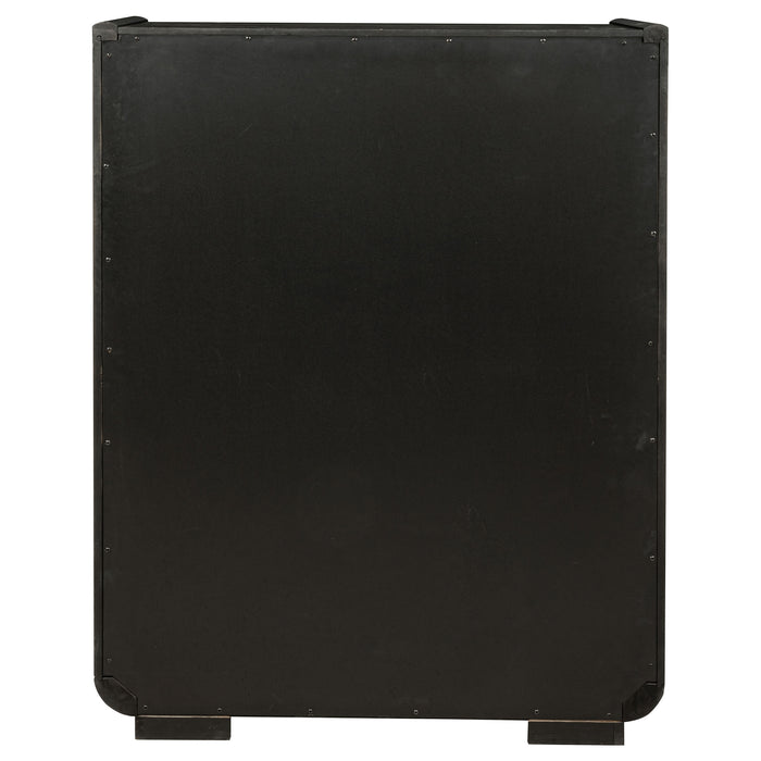 Leandro 5-drawer Bedroom Chest of Drawers Burnished Black
