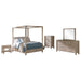 Solano 5-piece Eastern King bedroom set by CoasterEveryday featuring weathered mango finish and modern furniture design.