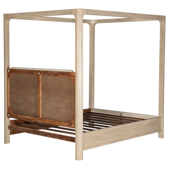 Solano 85-inch Eastern King Canopy Bed Weathered Mango