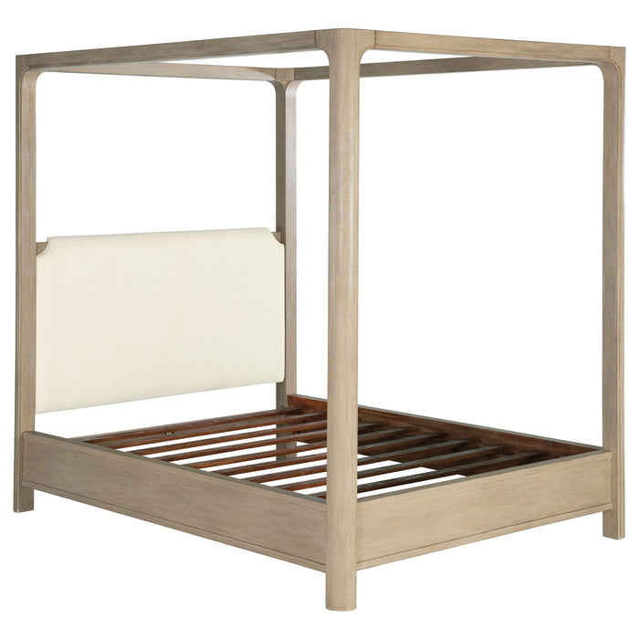 Solano 85-inch Queen Canopy Bed Weathered Mango