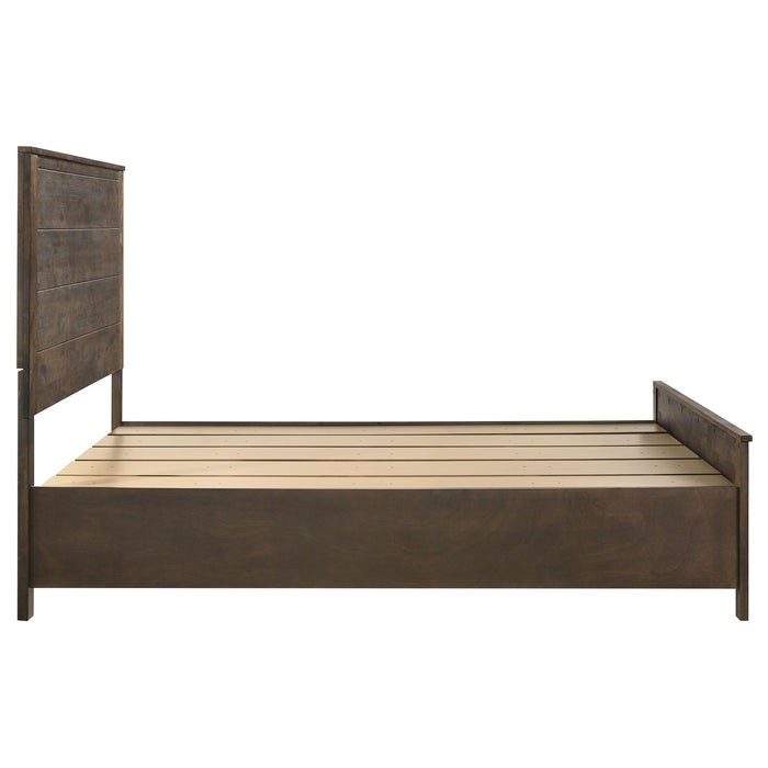 Woodmont Wood Queen Storage Panel Bed Rustic Golden Brown