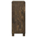 Rustic Golden Brown Woodmont 5-drawer bedroom chest by CoasterEveryday with wooden handles and sturdy construction.