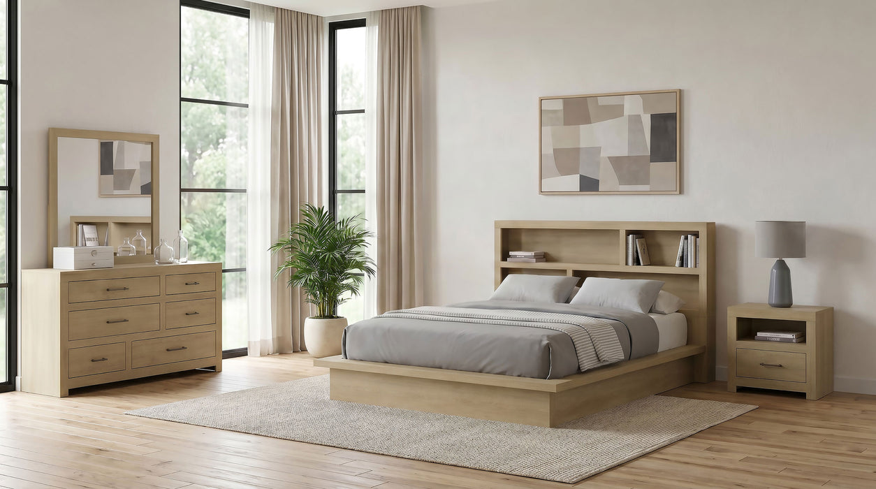 Hendricks 4-piece Queen Bedroom Set Light Oak
