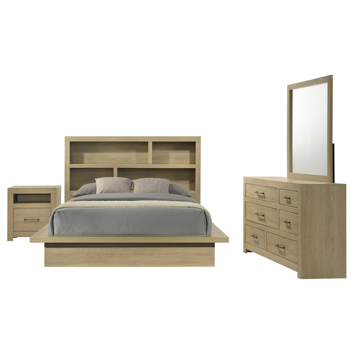 Hendricks 4-piece Queen Bedroom Set Light Oak