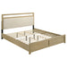 Hendricks 5-piece Eastern King bedroom set by CoasterEveryday featuring light oak finish, includes bed frame, nightstands, and dresser