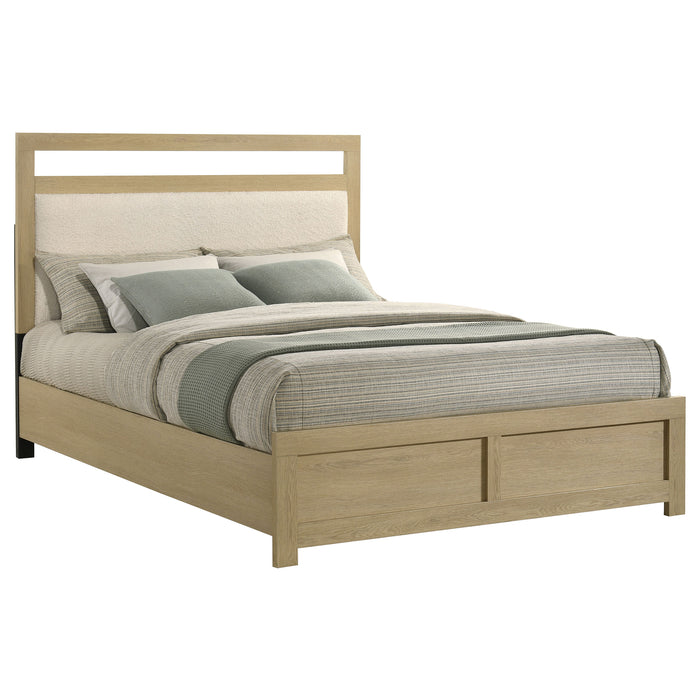 Hendricks Queen Panel Headboard Platform Bed Light Oak