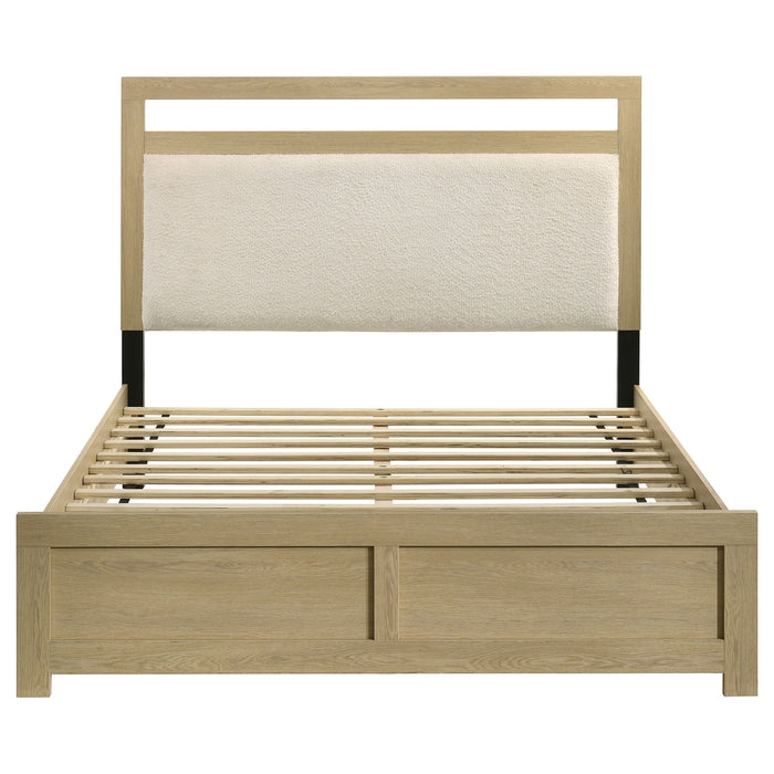 Hendricks Queen Panel Headboard Platform Bed Light Oak