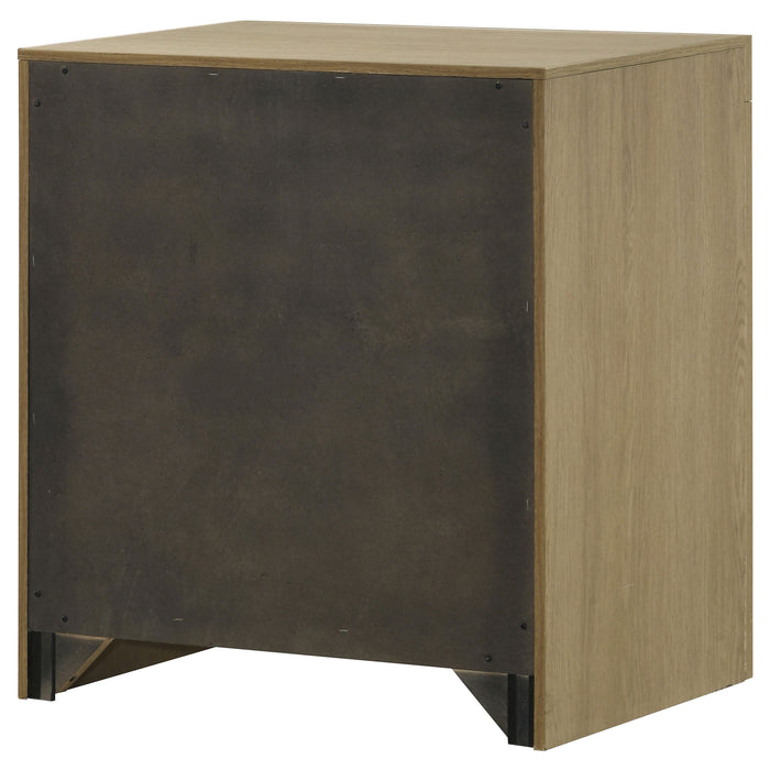 Hendricks 1-drawer Nightstand Bedside Table with Cubby Light Oak