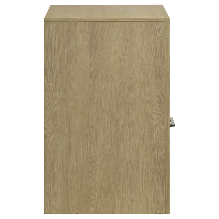 Hendricks 1-drawer Nightstand Bedside Table with Cubby Light Oak