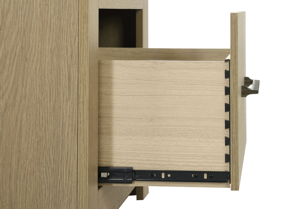 Hendricks 1-drawer Nightstand Bedside Table with Cubby Light Oak