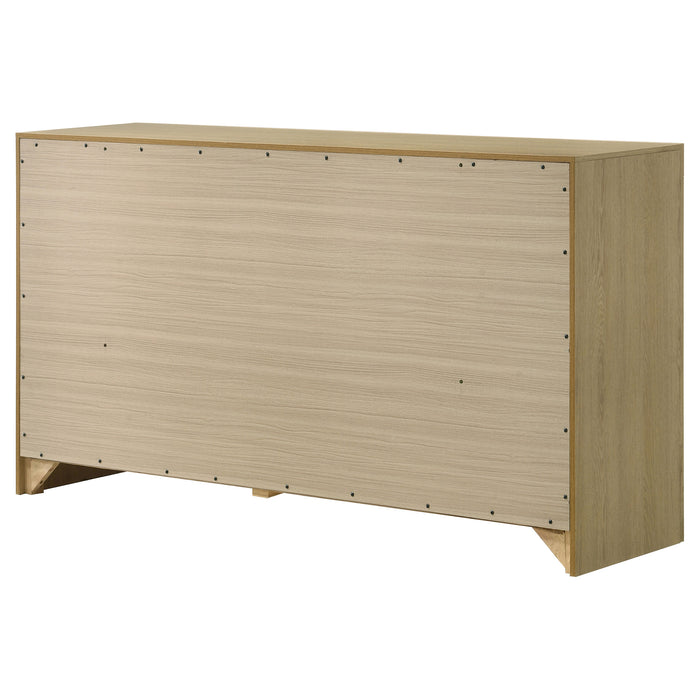 Hendricks 6-drawer Bedroom Dresser Storage Cabinet Light Oak