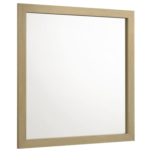Hendricks dresser mirror in light oak wood with sleek frame, designed for CoasterEveryday furniture collection.
