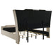 Lorient 4-piece California King bedroom set by CoasterEveryday in ivory and camel, featuring a bed frame, nightstands, and dresser.