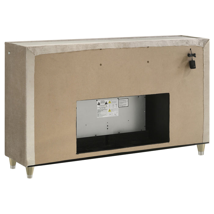 Lorient 4-piece Queen Bedroom Set Ivory and Camel