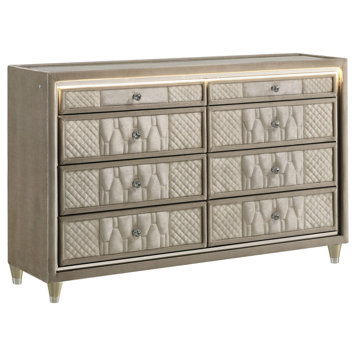 Lorient 5-piece Queen Bedroom Set Ivory and Camel