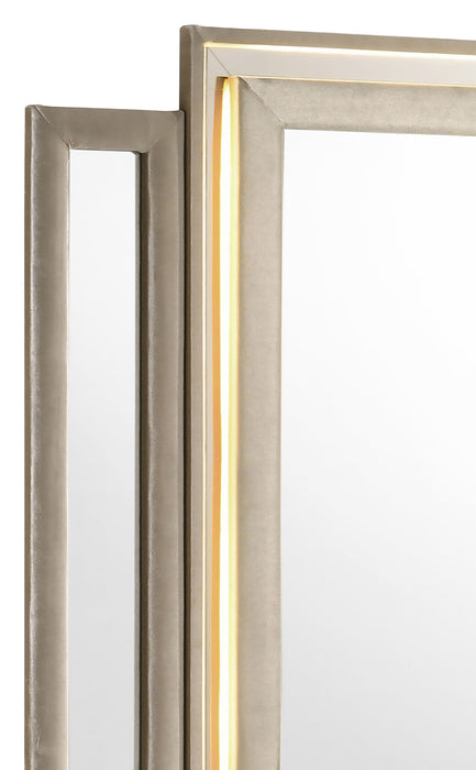 Lorient LED Dresser Mirror Ivory and Camel