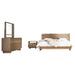 CoasterEveryday Stillwater 4-piece Queen bedroom furniture set with bed frame, nightstands, and dresser in a modern bedroom setting.