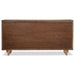 Weathered oak Stillwater 9-drawer dresser by CoasterEveryday, showcasing a sturdy wooden furniture piece with sleek drawer handles.
