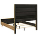 Bennett Full Cream Upholstered 4-Piece Mid-Century Bedroom Set in Light Oak by CoasterEveryday
