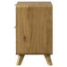 Bennett mid-century rubberwood nightstand with two drawers in light oak finish, modern furniture by CoasterEveryday.