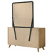 Light oak Bennett Mid-Century 2-piece dresser and mirror set with six drawers, modern furniture by CoasterEveryday