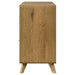 Light oak Bennett Mid-Century 6-drawer rubberwood dresser by CoasterEveryday, showcasing sleek modern furniture design.