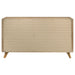 Bennett Mid-Century 6-Drawer Rubberwood Dresser in light oak finish, showcasing sleek modern furniture design.
