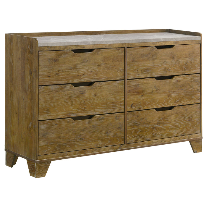Henderson 4-piece Eastern King Bedroom Set Medium Oak