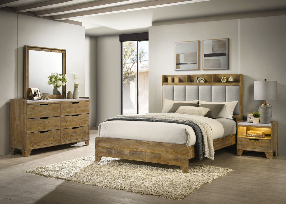 Henderson 4-piece Queen Bedroom Set Medium Oak