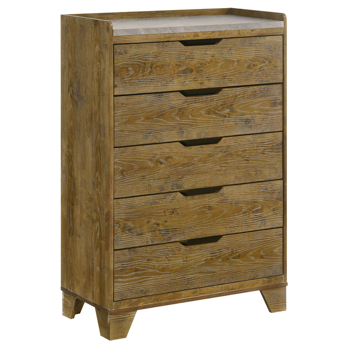Henderson 5-piece Queen Bedroom Set Medium Oak