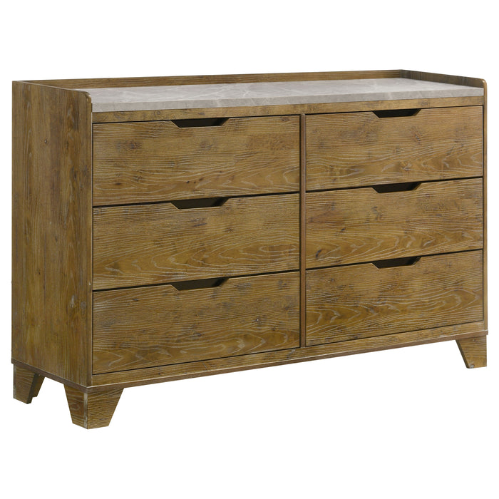 Henderson 6-drawer Bedroom Dresser Cabinet Medium Oak