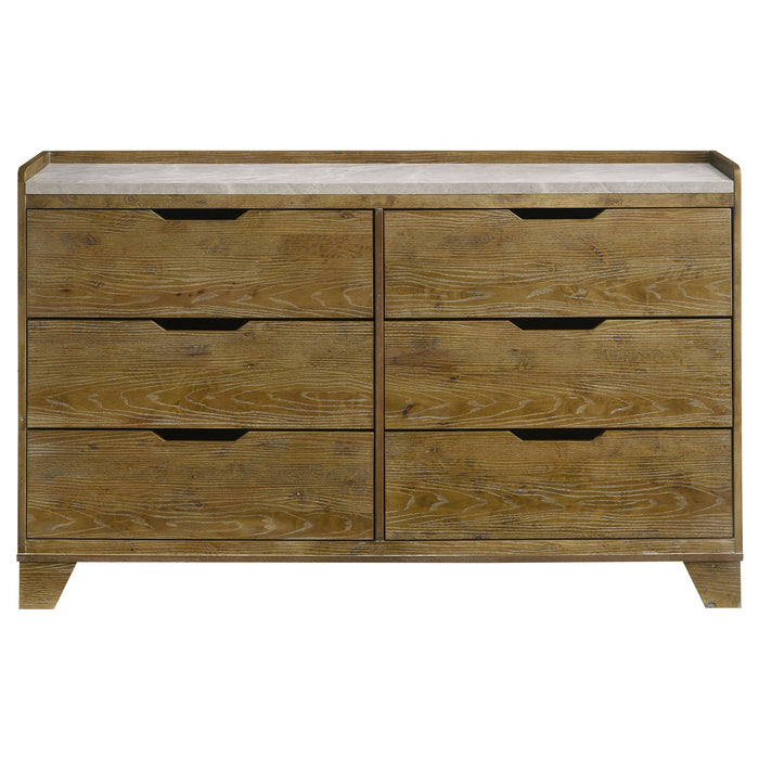 Henderson 6-drawer Bedroom Dresser Cabinet Medium Oak
