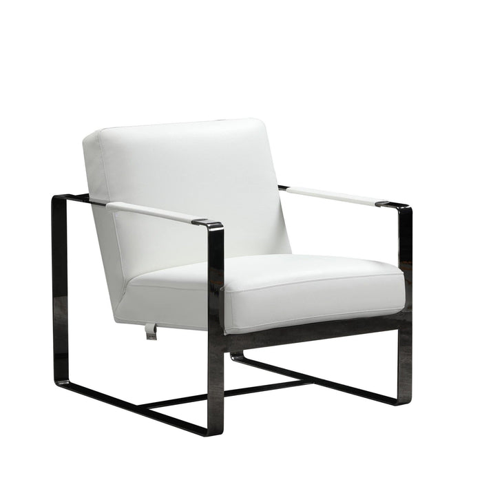 Fabric Arm Chair - White And Black