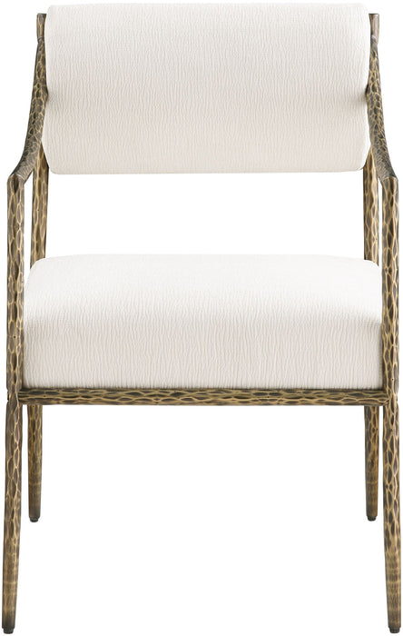 Bastille - Upholstered Dining Arm Chair (Set of 2) - Brass Frame