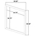 White high gloss Ines Dresser Mirror by CoasterEveryday, showcasing a sleek, modern furniture piece with reflective surface.