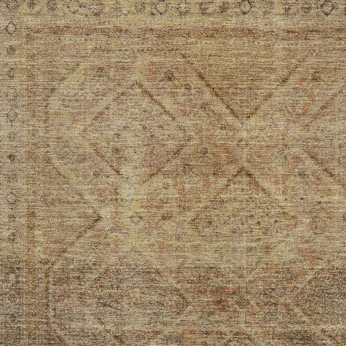 10' X 14' Geometric Washable Area Rug With UV Protection (716755) - Khaki / Beige