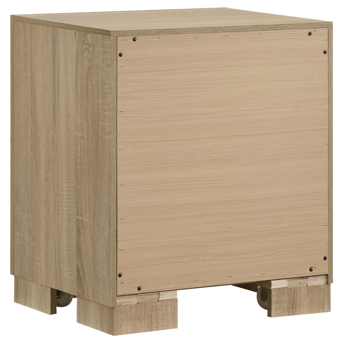 Arielle 4-Piece Queen Upholstered Bedroom Set Light Oak