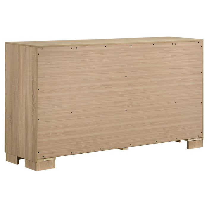 Arielle 4-piece Queen Bedroom Set Light Oak