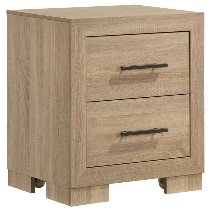 Arielle 5-Piece Queen Upholstered Bedroom Set Light Oak